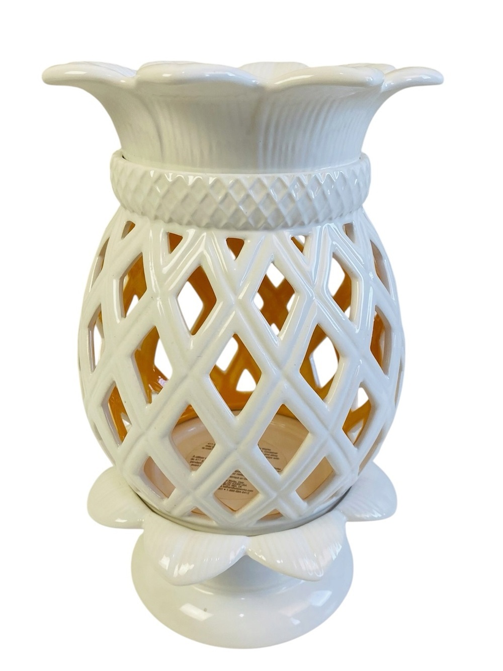 Bath & Body Works Ceramic Pineapple Luminary 3 Wick Candle Holder 12“ x 7.5“